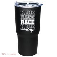 Race Day Checkered Flag Racing Fan Front And Back Tumbler thumb 1