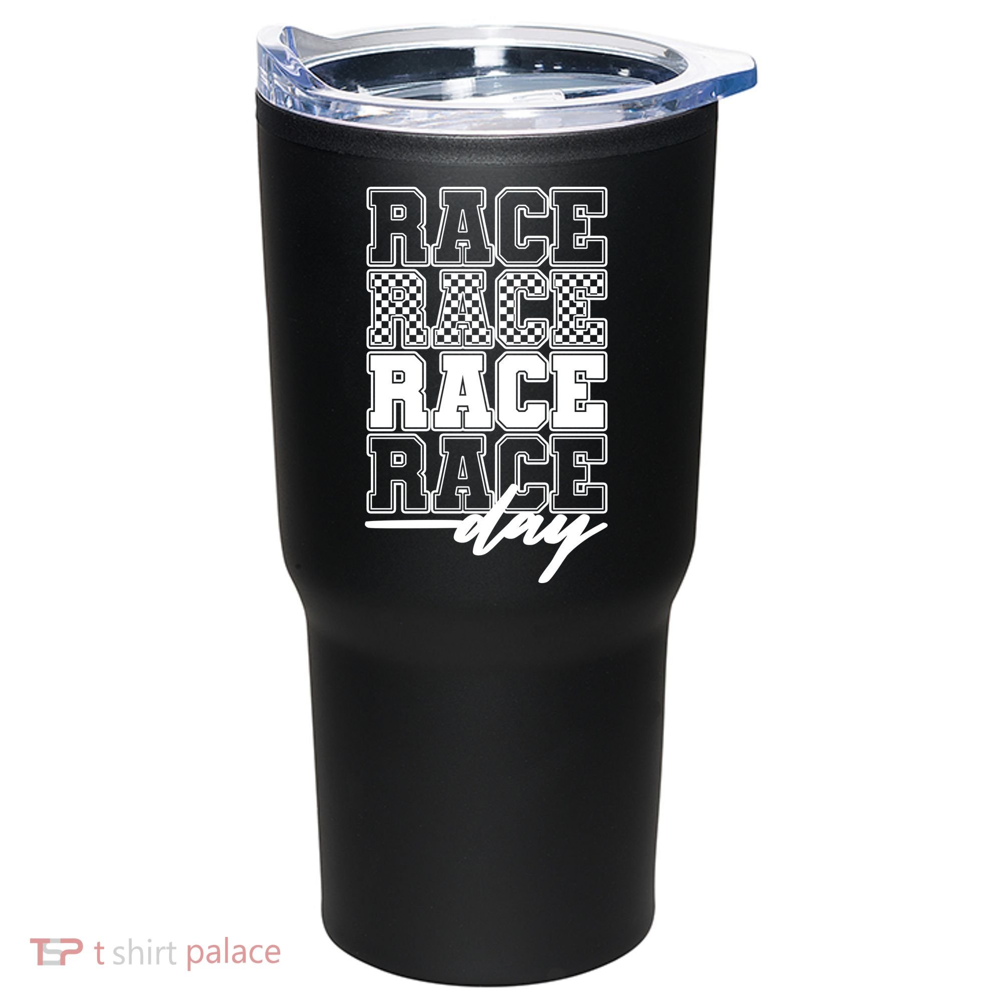Race Day Checkered Flag Racing Fan Front And Back Tumbler