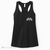Race Day Checkered Flag Racing Fan Front And Back Women's Tank Top thumb 0