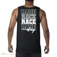 Race Day Checkered Flag Racing Fan Front And Back Tank Top thumb 1