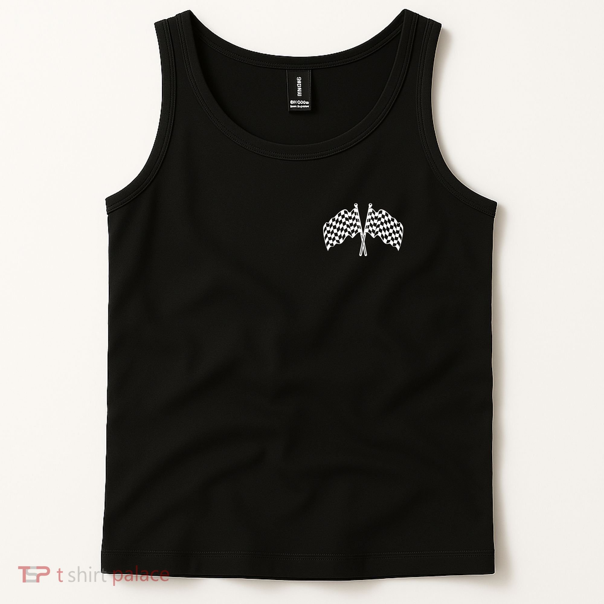 Race Day Checkered Flag Racing Fan Front And Back Tank Top