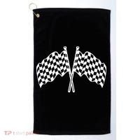 Race Day Checkered Flag Racing Fan Front And Back Golf Towel thumb 0