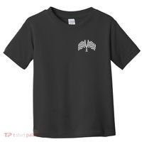 Race Day Checkered Flag Racing Fan Front And Back Toddler T-Shirt thumb 0