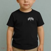 Race Day Checkered Flag Racing Fan Front And Back Toddler T-Shirt thumb 2