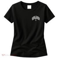 Race Day Checkered Flag Racing Fan Front And Back Women's T-Shirt thumb 0