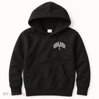 Race Day Checkered Flag Racing Fan Front And Back Kids Hoodie thumb 0