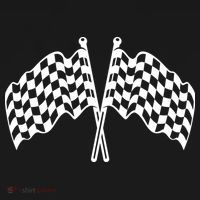 Race Day Checkered Flag Racing Fan Front And Back Kids Long Sleeve Shirt thumb 2