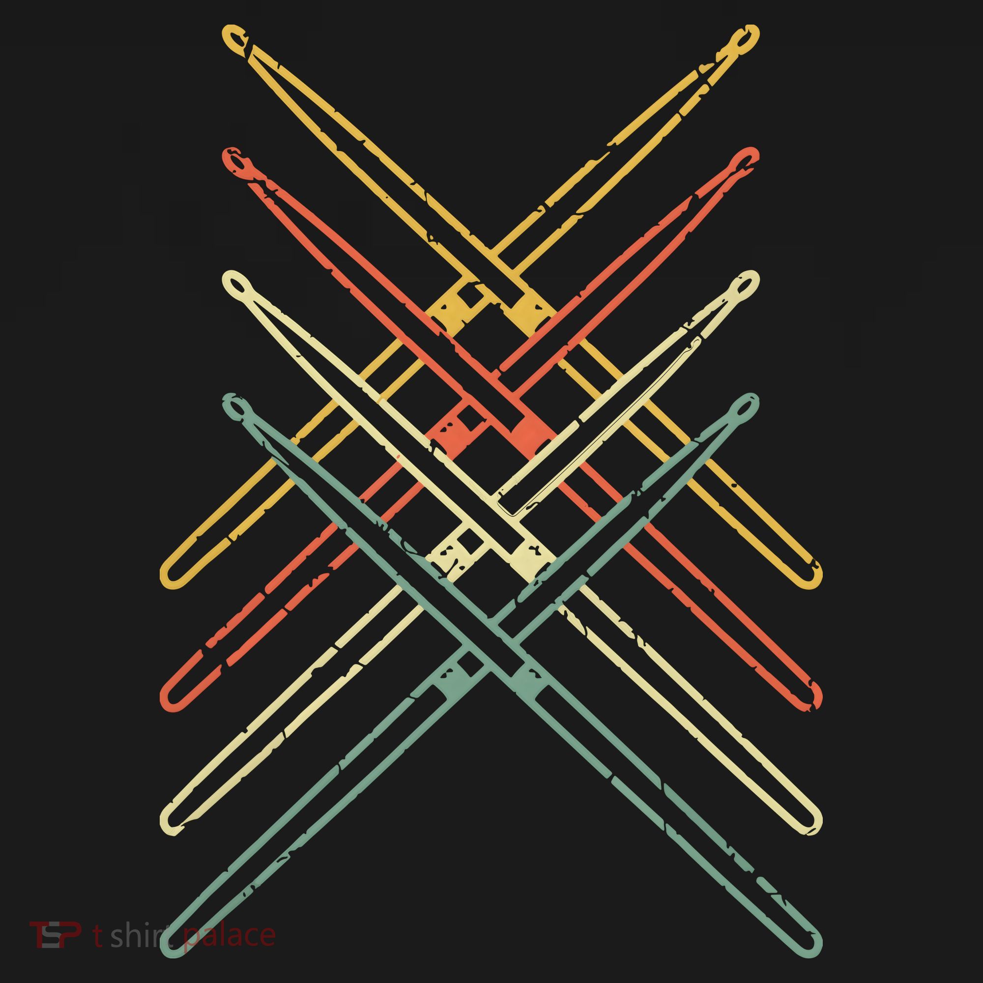 Retro Drumsticks Drummer Gifts Drums Backpack