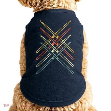 Retro Drumsticks Drummer Gifts Drums Doggie Tank
