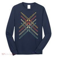 Retro Drumsticks Drummer Gifts Drums Long Sleeve Shirt thumb 0