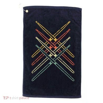 Retro Drumsticks Drummer Gifts Drums Golf Towel