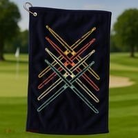 Retro Drumsticks Drummer Gifts Drums Golf Towel thumb 1