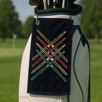 Retro Drumsticks Drummer Gifts Drums Golf Towel thumb 2