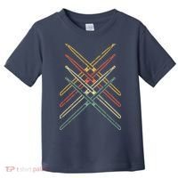 Retro Drumsticks Drummer Gifts Drums Toddler T-Shirt thumb 0