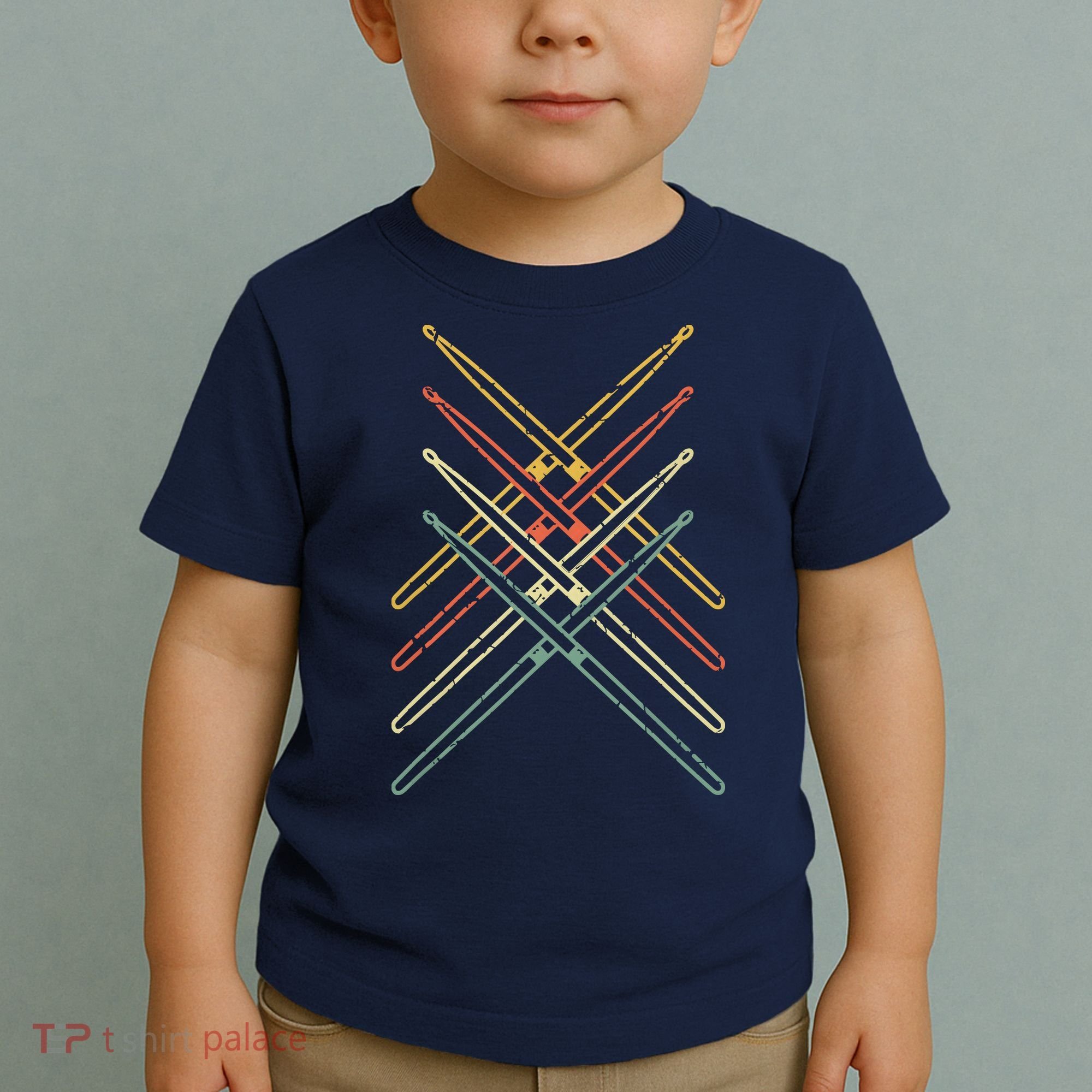 Retro Drumsticks Drummer Gifts Drums Toddler T-Shirt