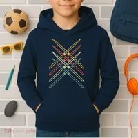 Retro Drumsticks Drummer Gifts Drums Kids Hoodie thumb 2