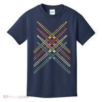 Retro Drumsticks Drummer Gifts Drums Kids T-Shirt thumb 0
