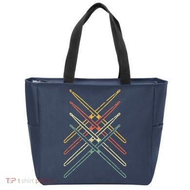 Retro Drumsticks Drummer Gifts Drums Tote Bag