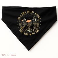 Retro Dark Desert Highway Adventure Camping USA-Made Doggie Bandana thumb 0