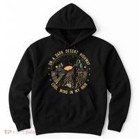 Retro Dark Desert Highway Adventure Camping Hoodie thumb 0
