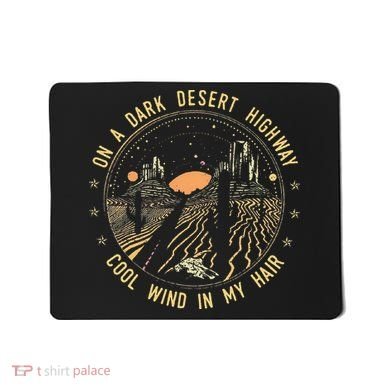 Retro Dark Desert Highway Adventure Camping Mousepad