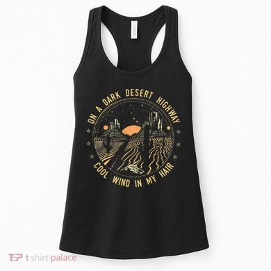 Retro Dark Desert Highway Adventure Camping Women's Tank Top