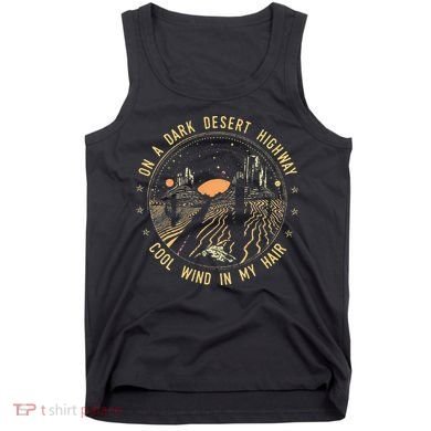 Retro Dark Desert Highway Adventure Camping Tank Top