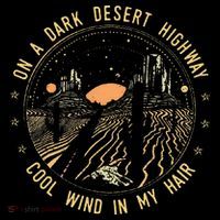 Retro Dark Desert Highway Adventure Camping Women's T-Shirt thumb 6