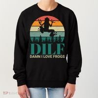 Retro Dilf Damn I Love Frogs Women's Sweatshirt thumb 0