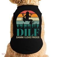 Retro Dilf Damn I Love Frogs Doggie Tank thumb 0