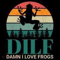 Retro Dilf Damn I Love Frogs Doggie Tank thumb 4