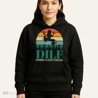Retro Dilf Damn I Love Frogs Hoodie thumb 5