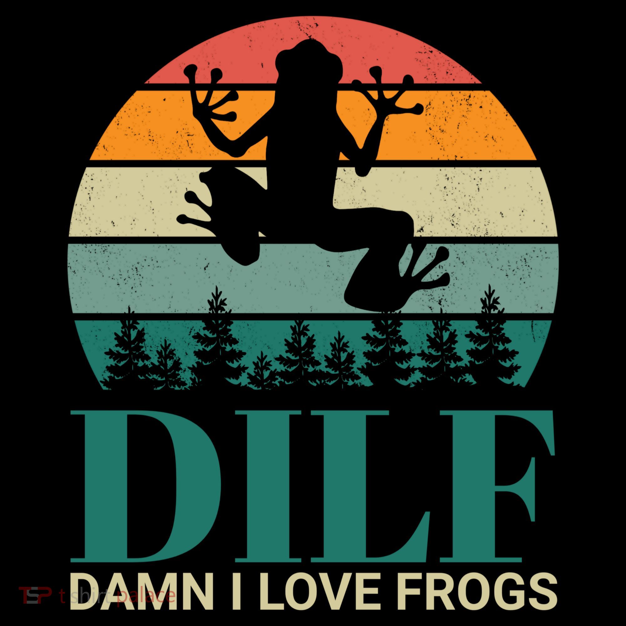 Retro Dilf Damn I Love Frogs Hoodie