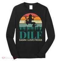 Retro Dilf Damn I Love Frogs Long Sleeve Shirt thumb 0