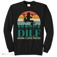 Retro Dilf Damn I Love Frogs Sweatshirt thumb 0