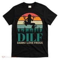 Retro Dilf Damn I Love Frogs T-Shirt thumb 0