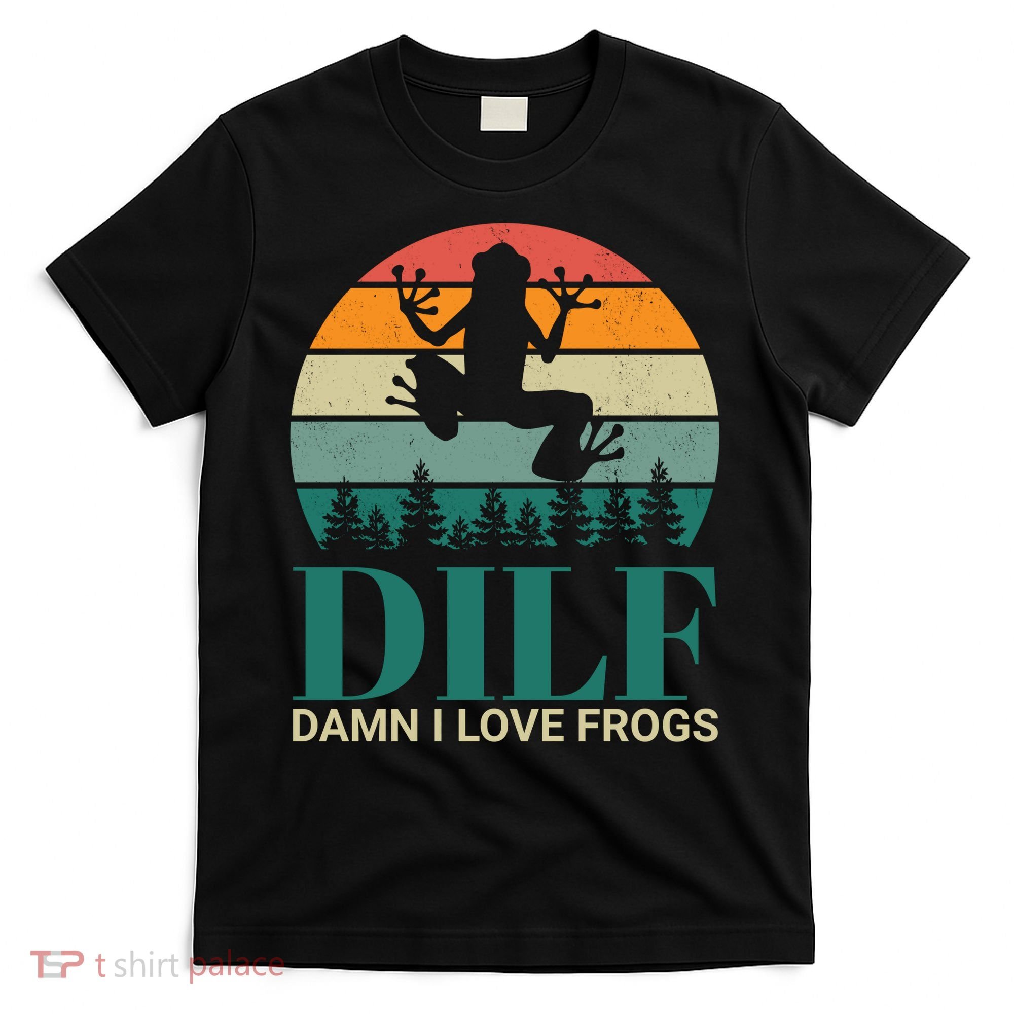 Retro Dilf Damn I Love Frogs T-Shirt