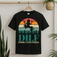 Retro Dilf Damn I Love Frogs T-Shirt thumb 2