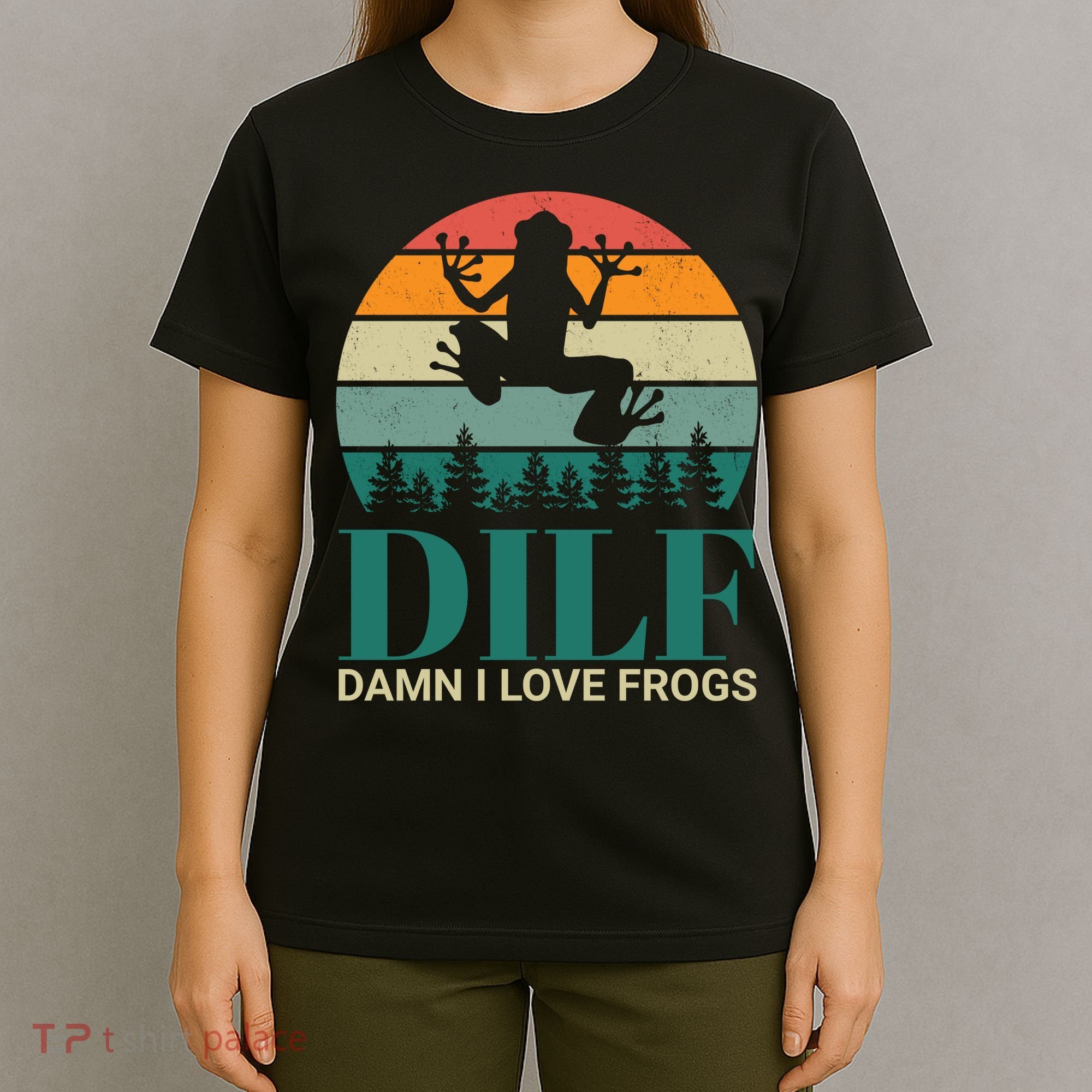 Retro Dilf Damn I Love Frogs T-Shirt