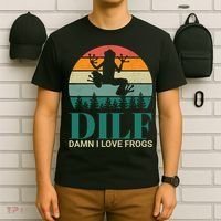 Retro Dilf Damn I Love Frogs T-Shirt thumb 6