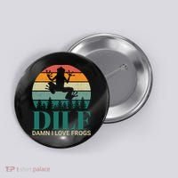 Retro Dilf Damn I Love Frogs Button thumb 0