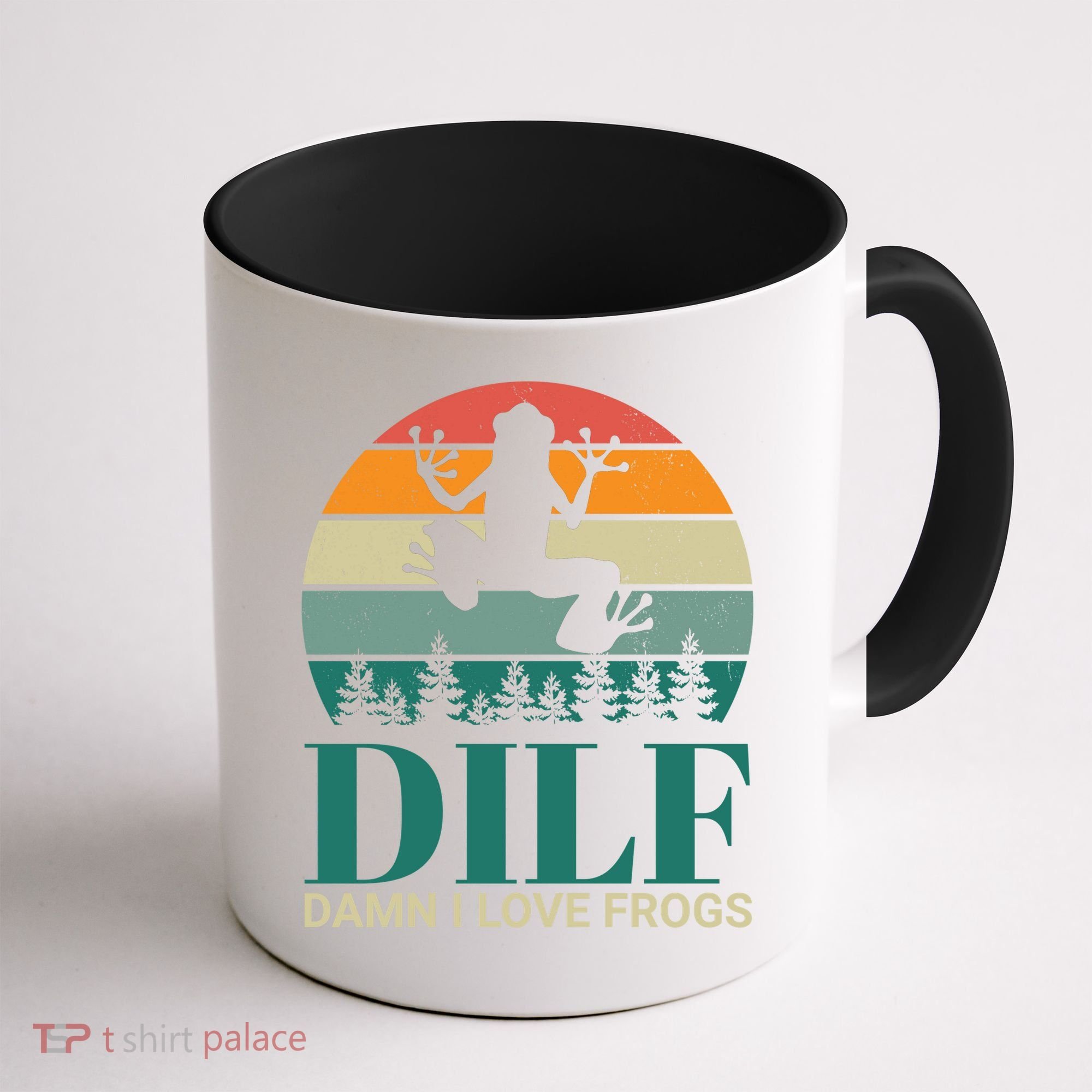 Retro Dilf Damn I Love Frogs Coffee Mug