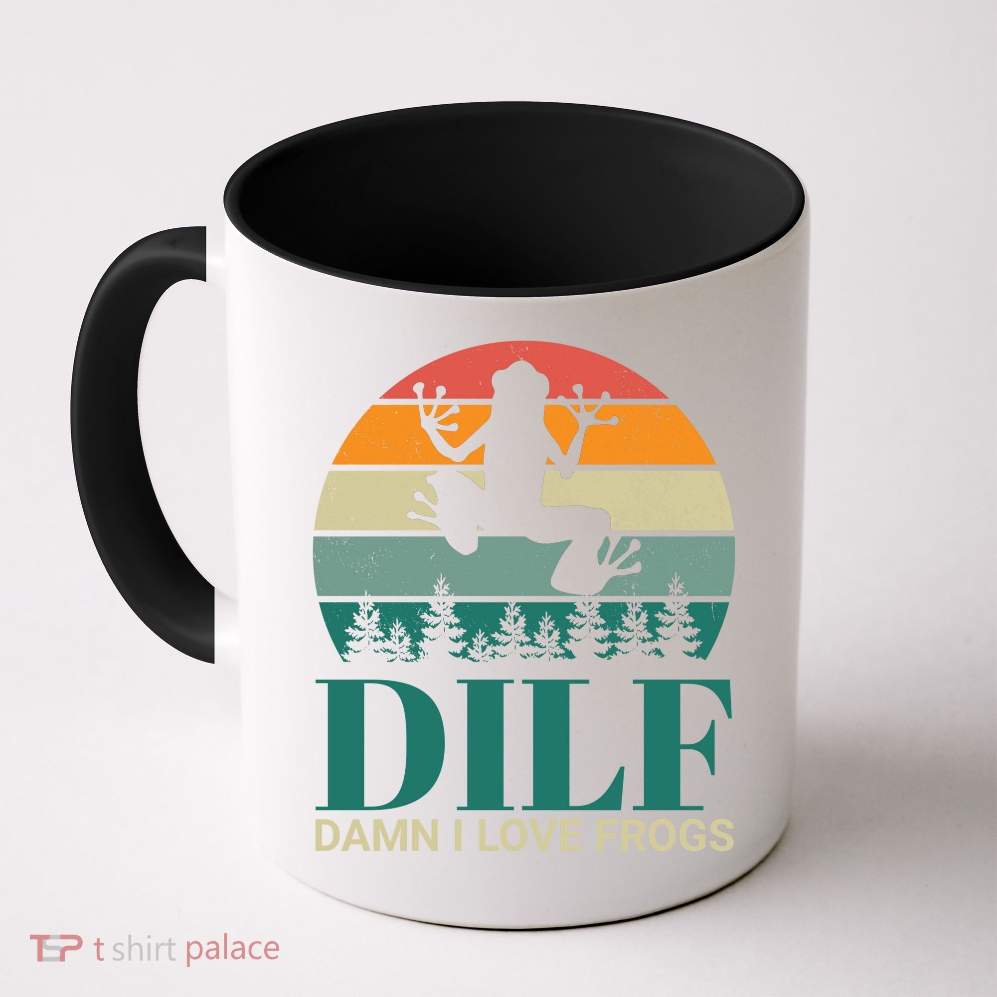 Retro Dilf Damn I Love Frogs Coffee Mug