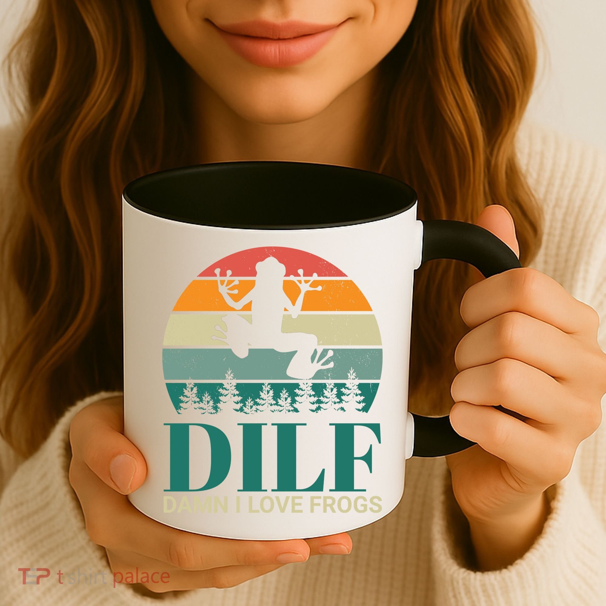 Retro Dilf Damn I Love Frogs Coffee Mug