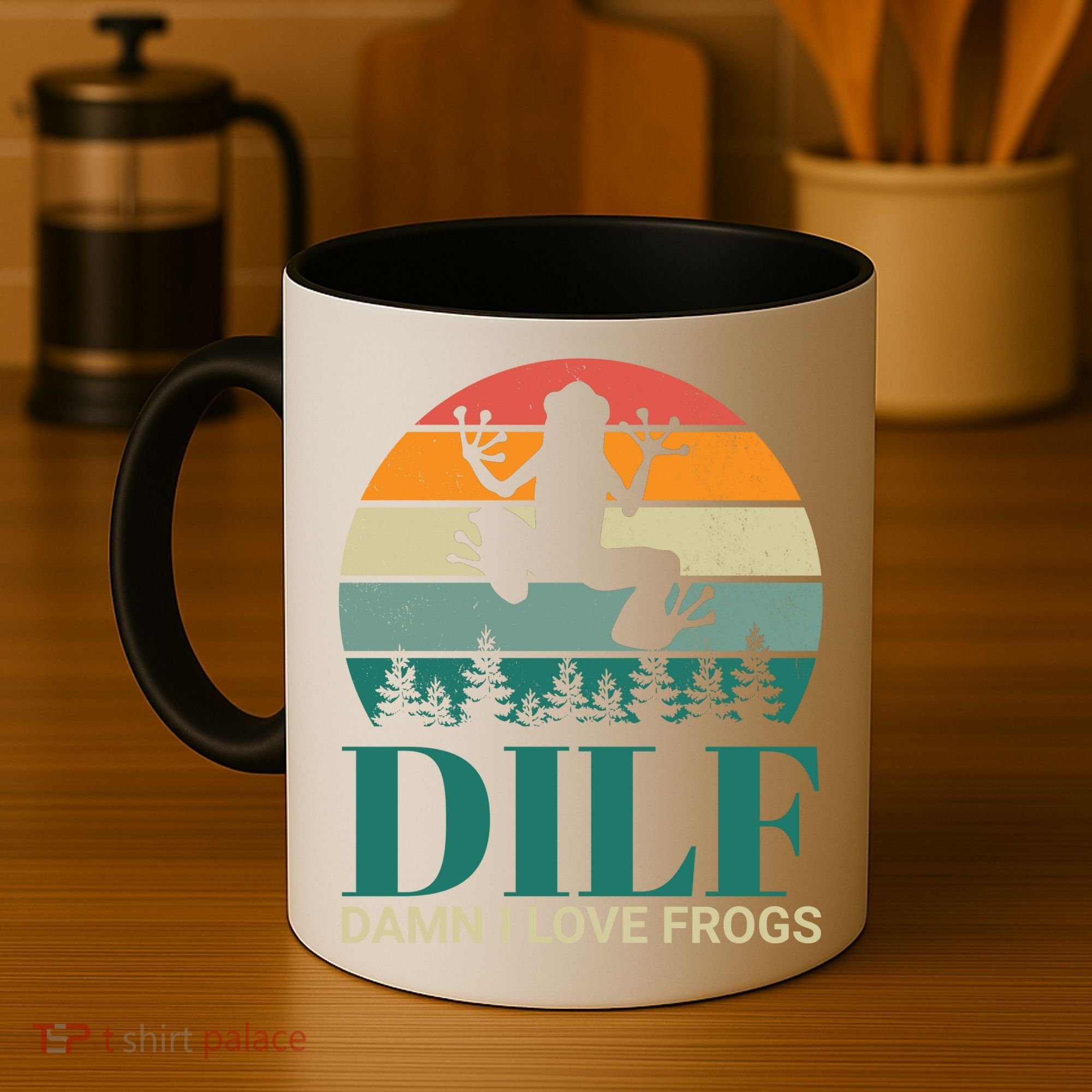 Retro Dilf Damn I Love Frogs Coffee Mug