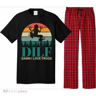 Retro Dilf Damn I Love Frogs Pajama Set