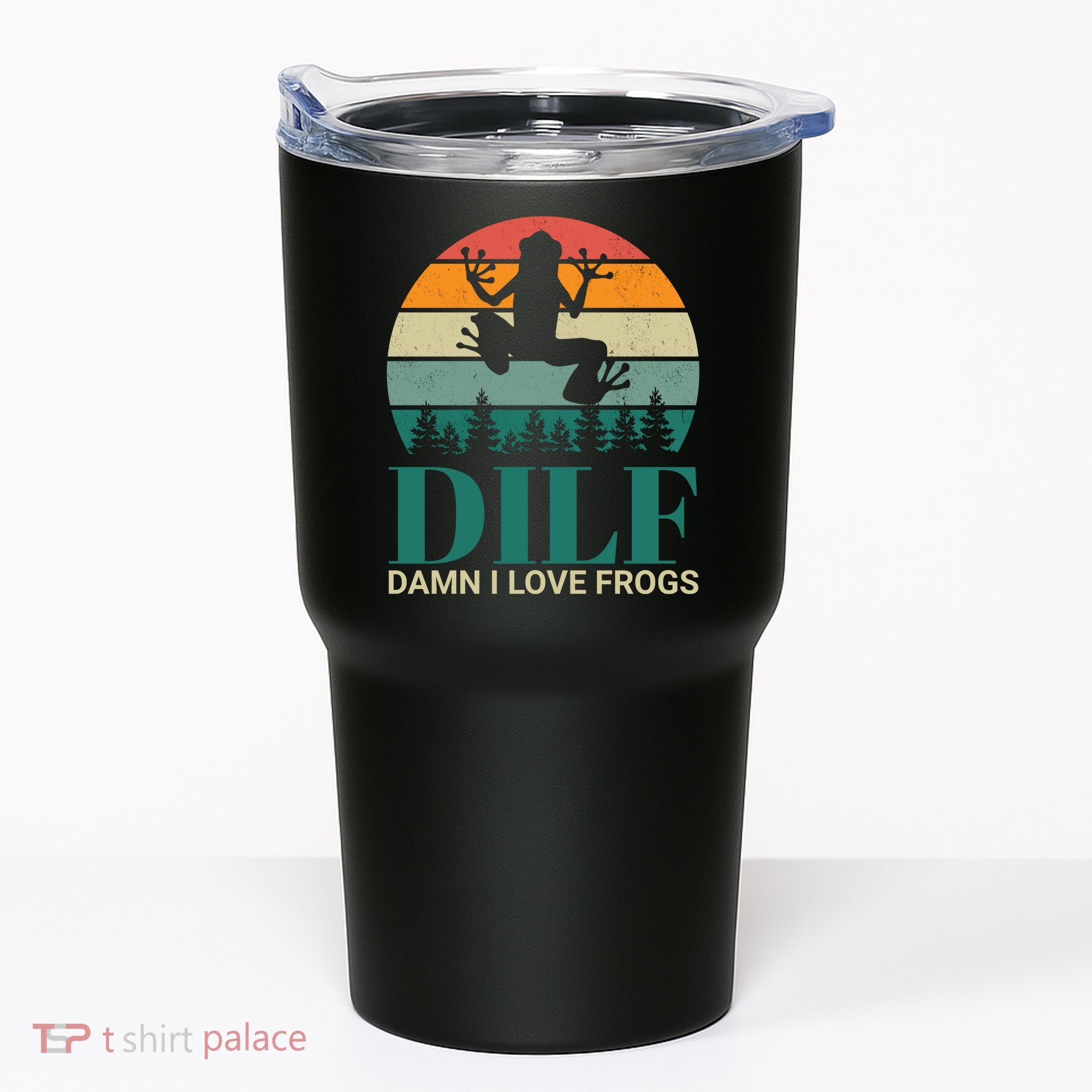 Retro Dilf Damn I Love Frogs Tumbler