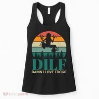 Retro Dilf Damn I Love Frogs Women's Tank Top thumb 0