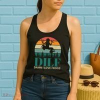 Retro Dilf Damn I Love Frogs Women's Tank Top thumb 2