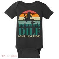 Retro Dilf Damn I Love Frogs Baby Bodysuit thumb 0